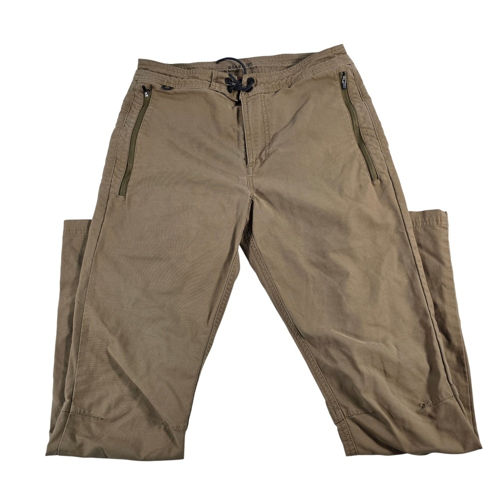 Roark Artifacts of Adventure Tan Khaki Drawstring Utility Hiking Pants Men 33x30
